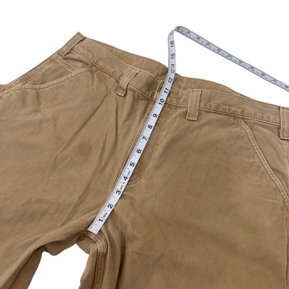 Carhartt Mens Relaxed Fit Brown Work Pants 38x30 100% Cotton Durable SOME STAINS - Picture 5 of 12